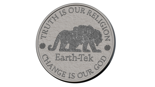 Earth-tek, one troy ounce silver bullion round individually numbered one through 500 limited production