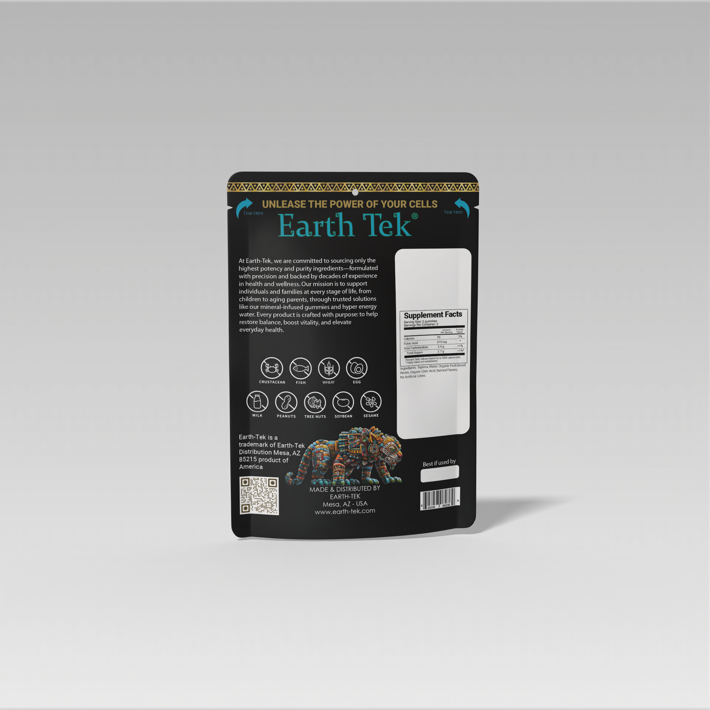 Fulvic Acid Gummies – Adult Daily Detox & Energy – 10 ct